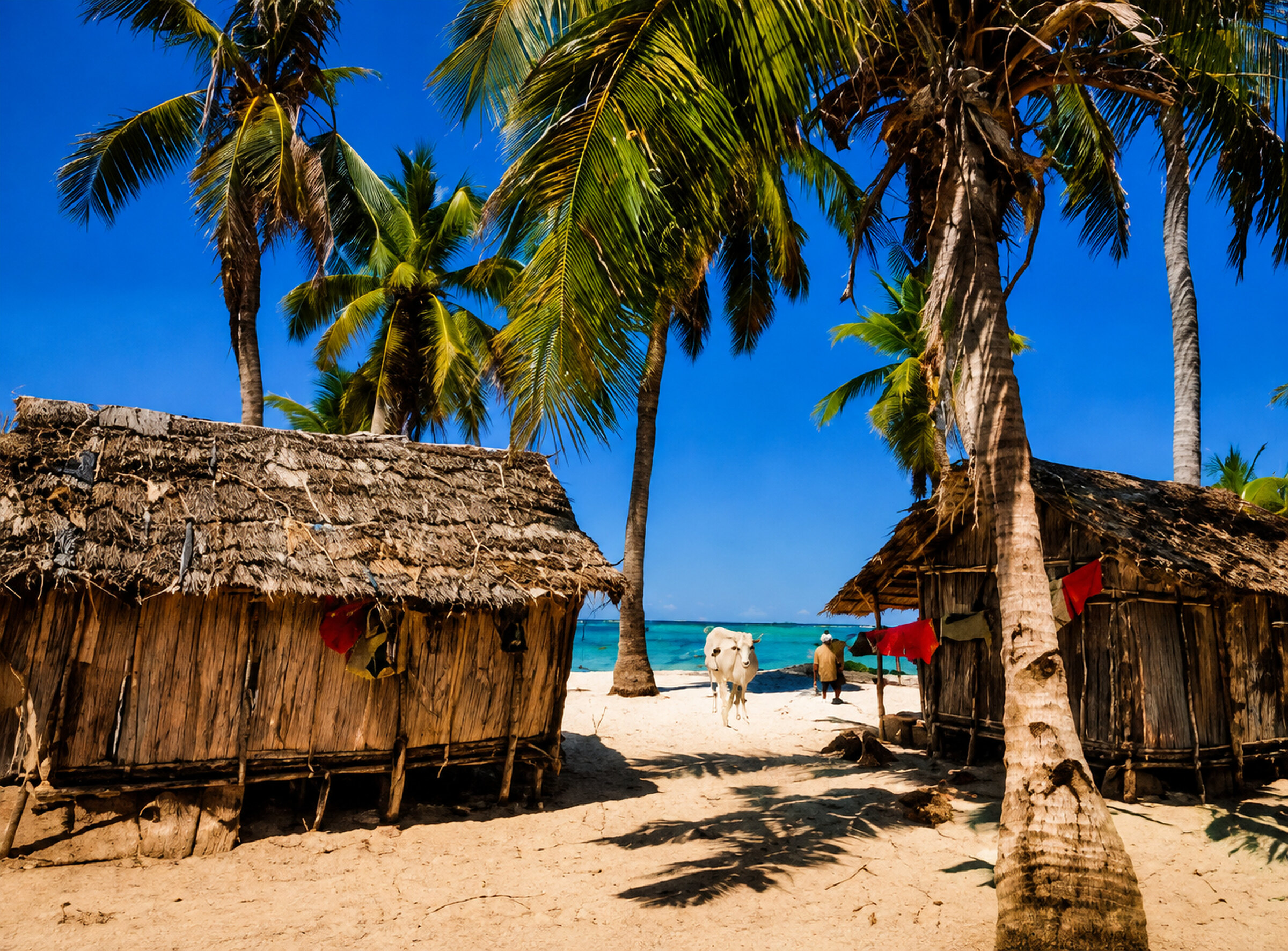 Village et plage de Nosy Iranja